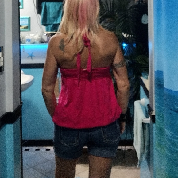 Decree bright pink studded halter top - Picture 14 of 14